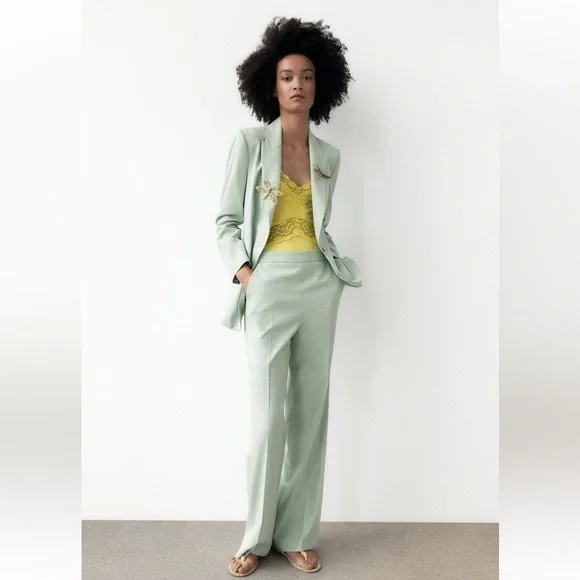 ZARA Fitted Blazer With Golden Buttons